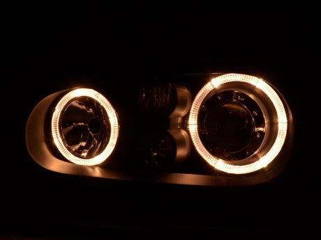 VW Golf 4 (1J) OE+ Black Angel Eyes Headlights- (1998-2003) - K2 Industries