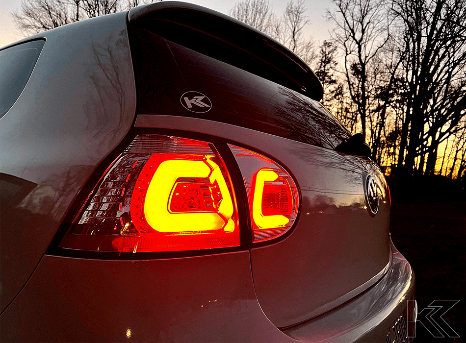 VW Golf 5 Mk5 Chrome Clear LED Tail Lights - K2 Industries