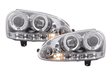 VW Golf 5 (Mk5) Chrome LED Angel Eye Headlights - (2003-2008) - K2 Industries