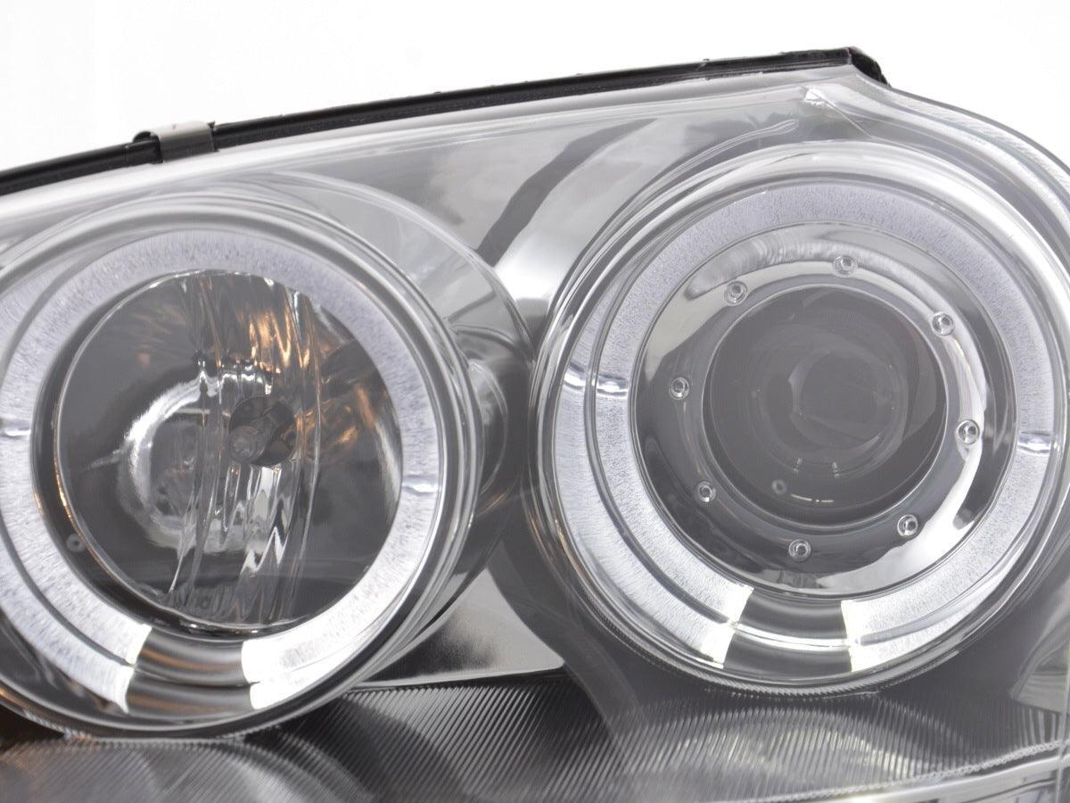 VW Golf 5 (Mk5) Chrome LED Angel Eye Headlights - (2003-2008) - K2 Industries