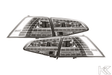 VW MK7 Golf GTI Chrome/Clear LED Tail Lights (2012 - 2017) - K2 Industries